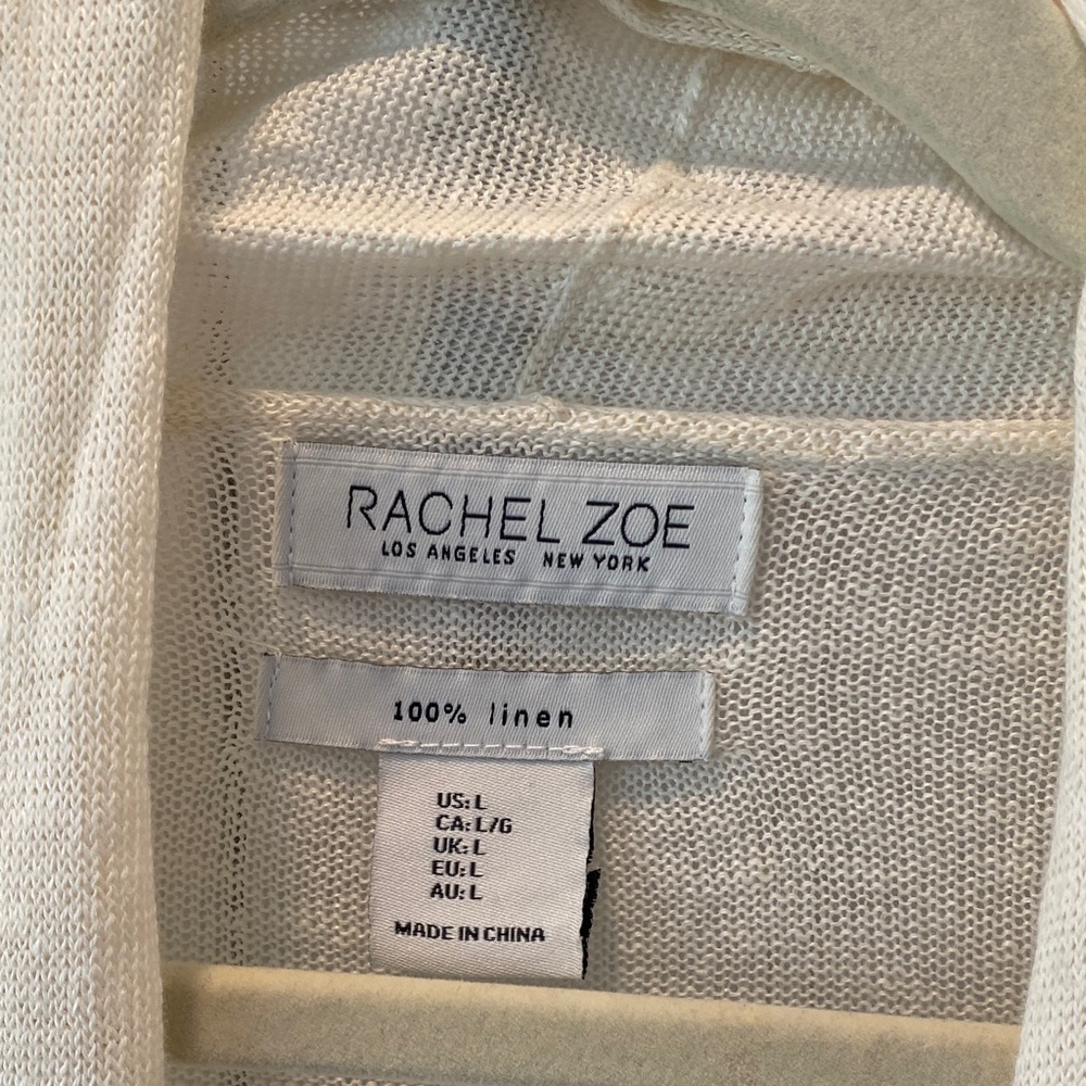 NWOT Rachel Zoe Cream Linen Knit long shell. Perfect for Spring/Summer